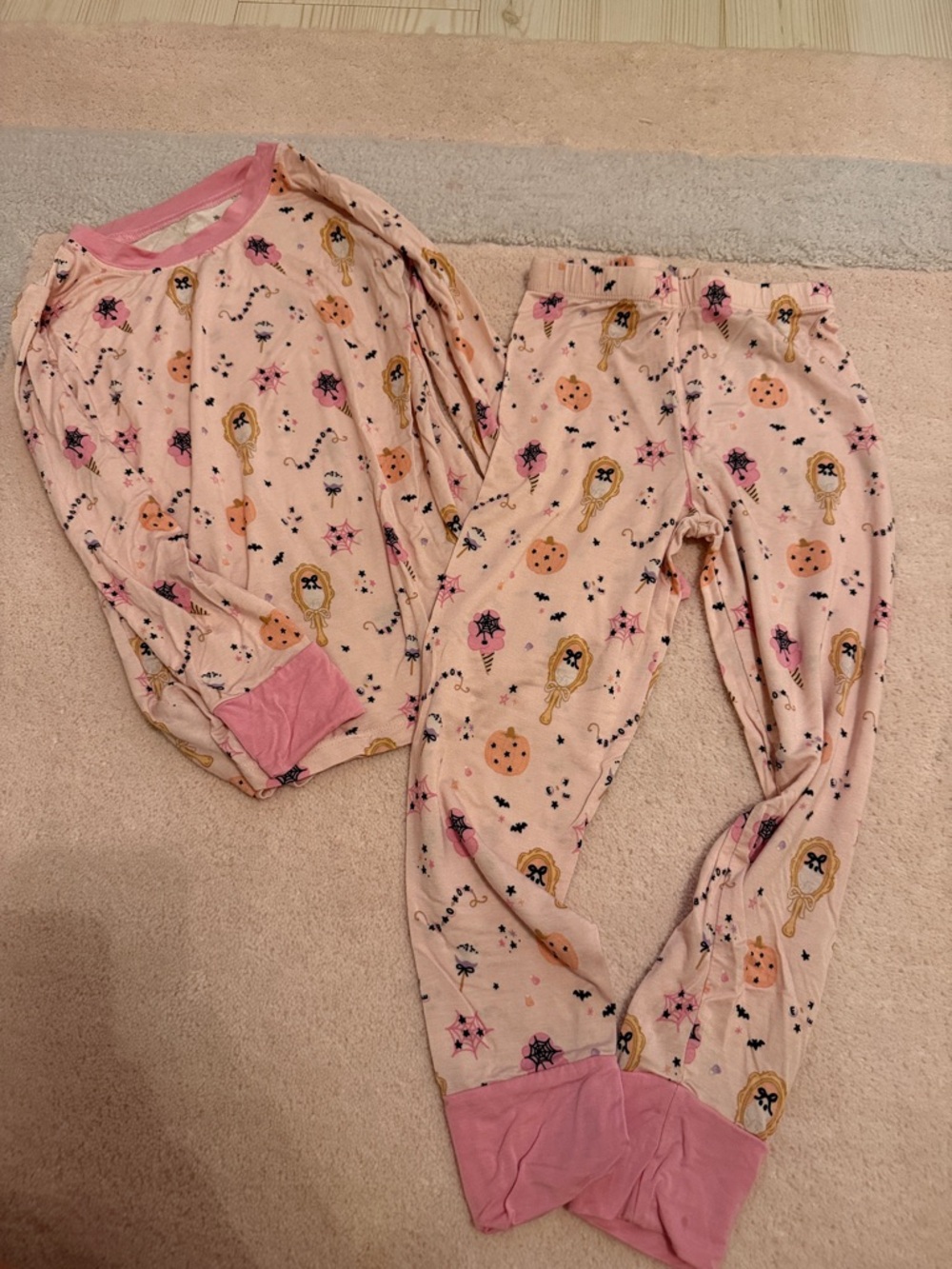 Girls Pink Halloween Pj